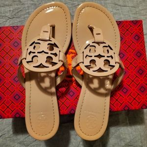Tory Burch Leather Miller Sandal Sea Shell Pink